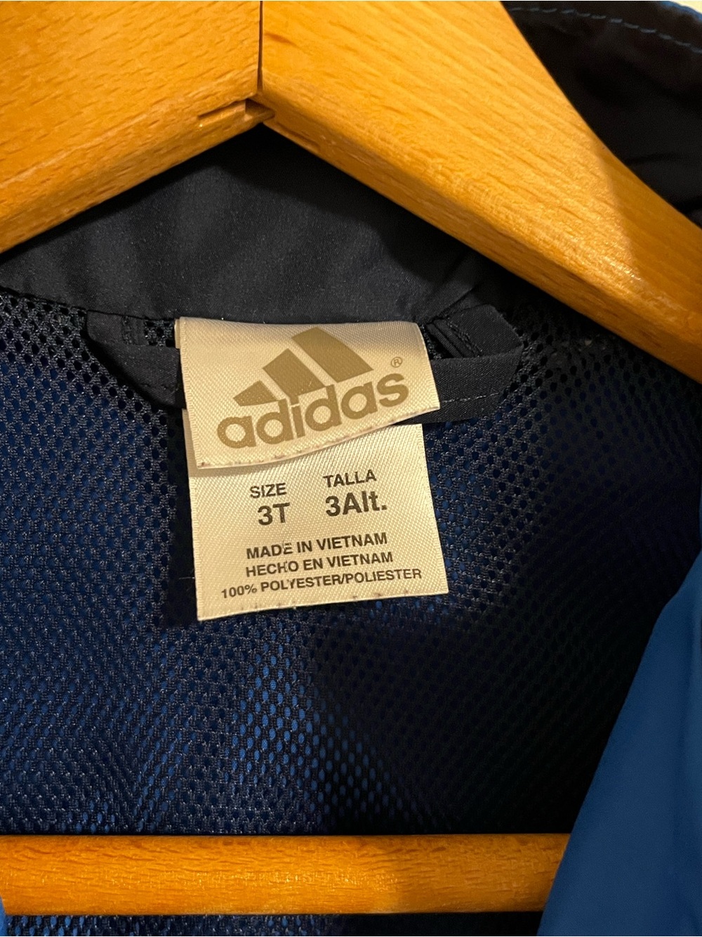 Adidas Track Suit Matching Set Navy Blue Full Zip Jacket Pants Toddler Boys 3T - Picture 7 of 7